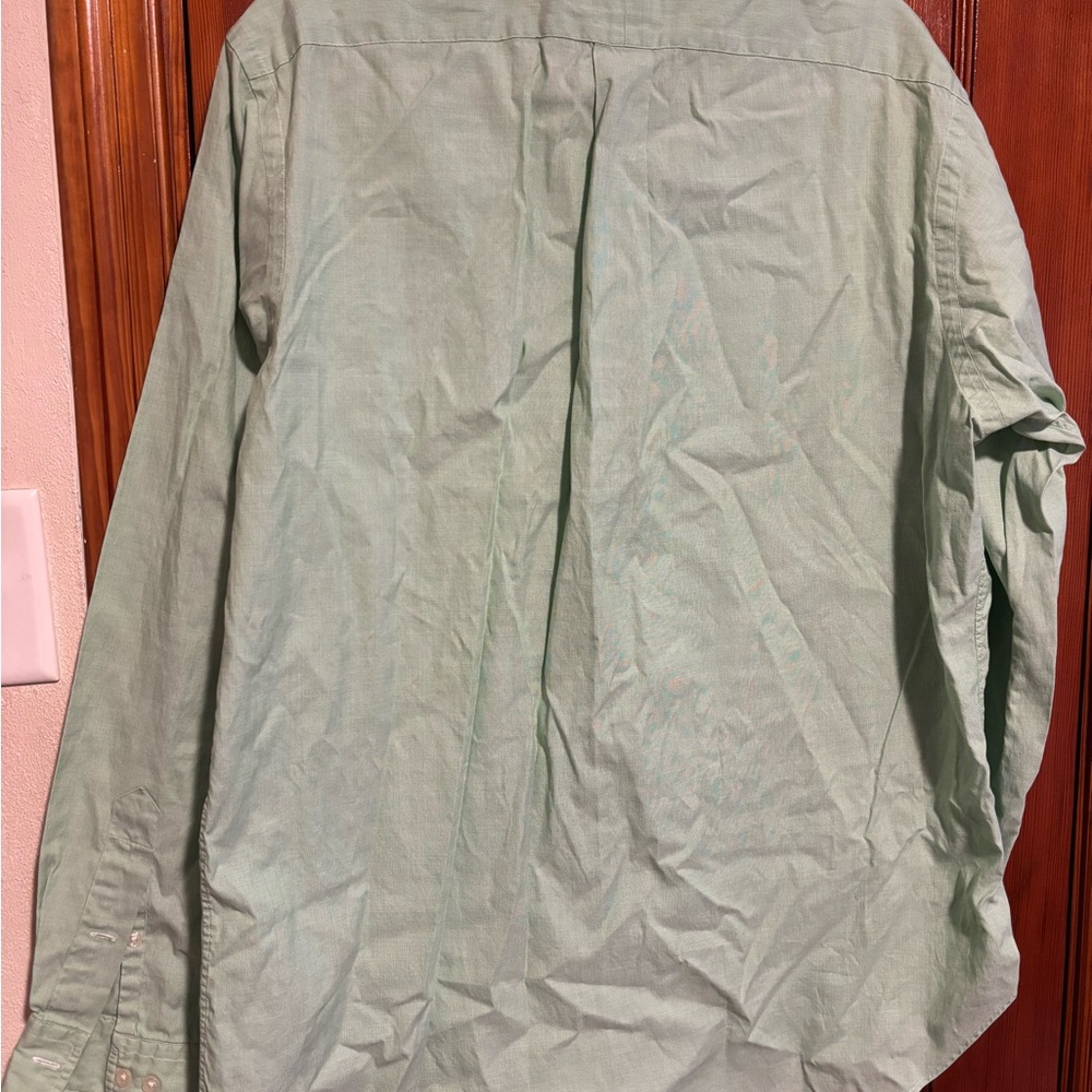 RALPH LAUREN Men’s Pastel Green Long Sleeve Button-down Shirt - Picture 5 of 5